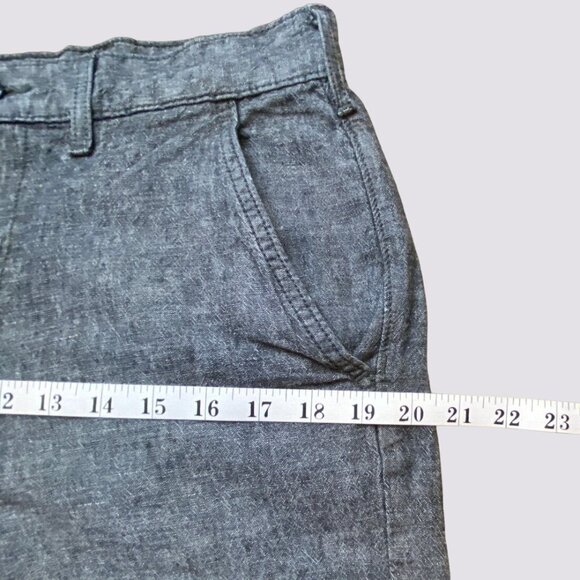 Levi Strauss & Co. Chino Shorts Cotton Linen Chambray Men's Size 30 Gray Color - Picture 9 of 12